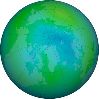 Arctic ozone map for 1996-09